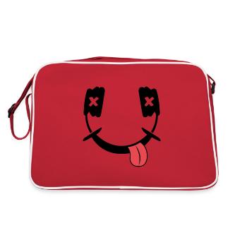 New Music Face Dubstep Musicworld Minimal House - Retro Bag - red/white - Back