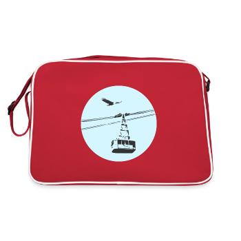 Gondola / cable car with eagle blue - Retro Bag - red/white - Back
