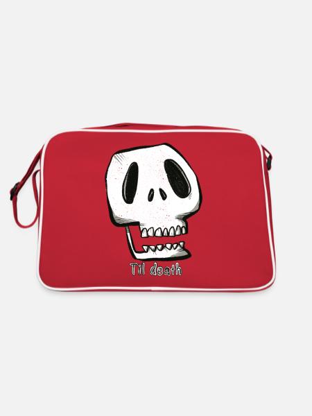 til death - Sac Retro - rouge/blanc - Dos
