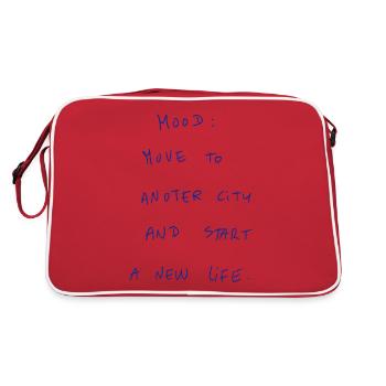 Mood: Move To Another City And Start A New Life. - Retro Bag - red/white - Back