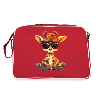 Mignon bébé girafe - Sac Retro - rouge/blanc - Dos