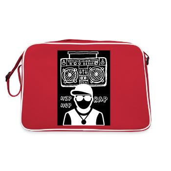 LE RAPPEUR et le système de son - Sac Retro - rouge/blanc - Dos