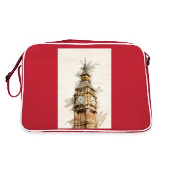 Londres Big Ben - Sac Retro - rouge/blanc - Dos