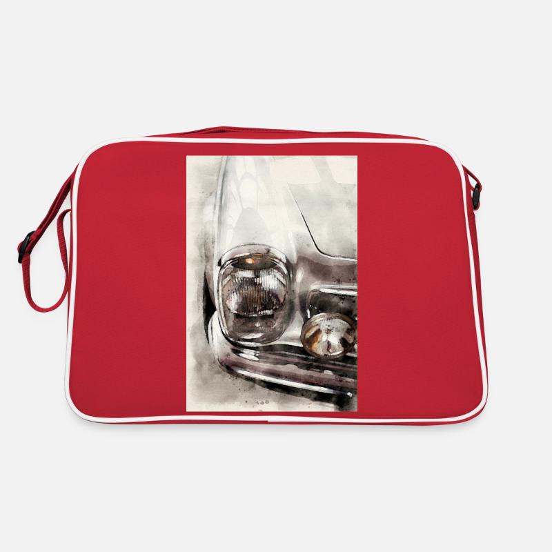 Pagode 280 SL W113 - Retro Tasche - Rot/Weiß