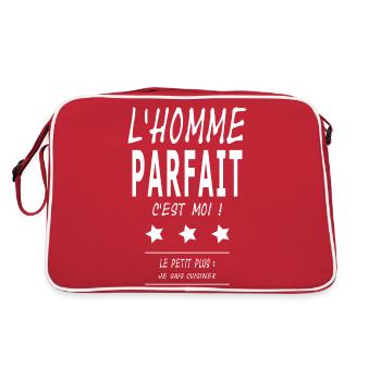 L'homme parfait existe - Sac Retro - rouge/blanc - Dos