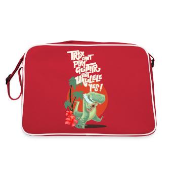Ukulele trex - Retro Tasche - Rot/Weiß - Hinten