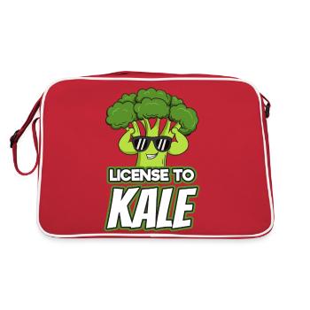 Licence Végétarienne Vegan Kale I Cadeau - Sac Retro - rouge/blanc - Dos
