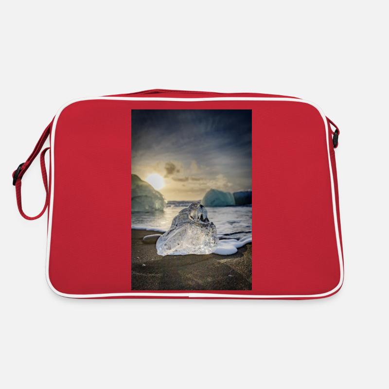 Eiszapfen - Retro Tasche - Rot/Weiß
