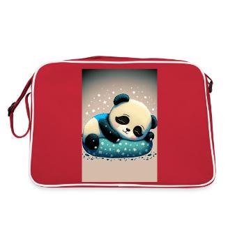 Baby panda dodo - Retro Bag - red/white - Back