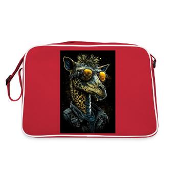 Cool Punk Giraffe - Retro Bag - red/white - Back