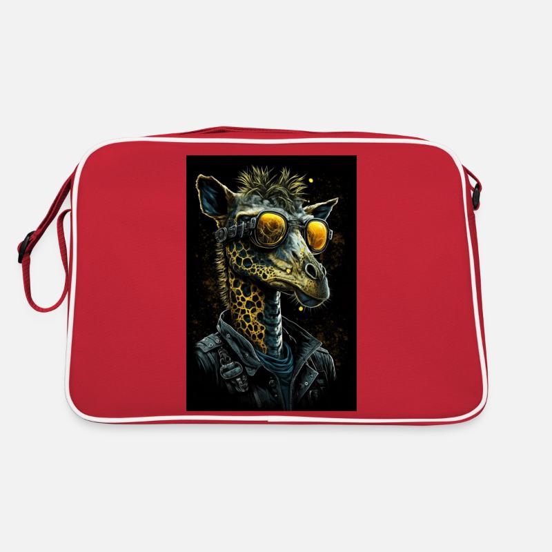 Coole Punk Giraffe Retro Tasche