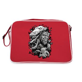 Monsters digital artwork cartoon, zombi, black - Sac Retro - rouge/blanc - Dos