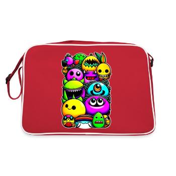 Monstres Rigolos - Sac Retro - rouge/blanc - Dos