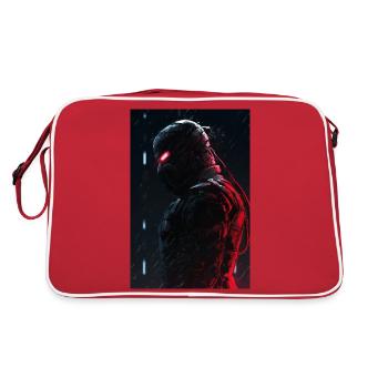 Neon Cyber Future Warrior #7 - Retro Tasche - Rot/Weiß - Hinten