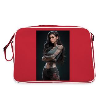 Ink Warrior: Anime Beauty Unleashed with Daring - Sac Retro - rouge/blanc - Dos