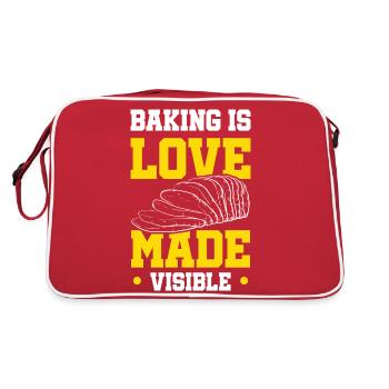 Baking is Love - Retro Bag - red/white - Back