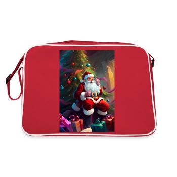 Santa Claus - Retro Tasche - Rot/Weiß - Hinten