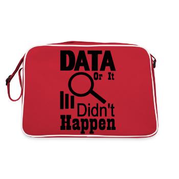 Data or it didn't happen - Retro Bag - red/white - Back