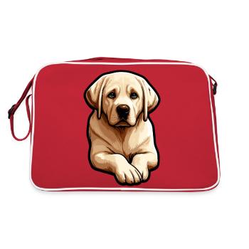 labrador retriever - Sac Retro - rouge/blanc - Dos