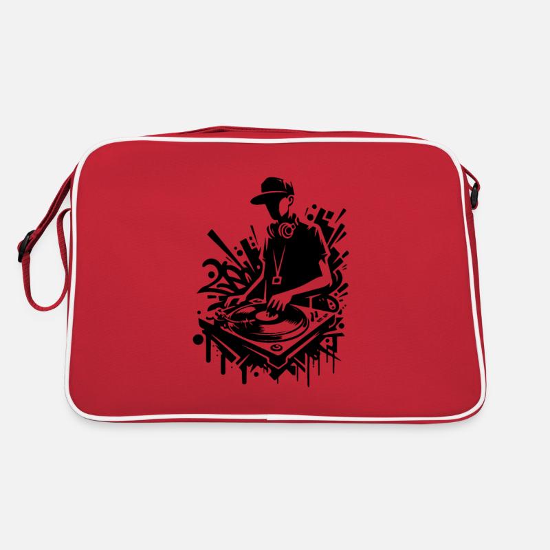 HiP HoP DJ with Graffiti - Retro Bag - red/white