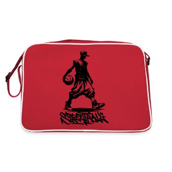 Amateur de streetball - Sac Retro - rouge/blanc - Dos