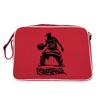 Joueur de streetball 33 - Sac Retro - rouge/blanc - Dos