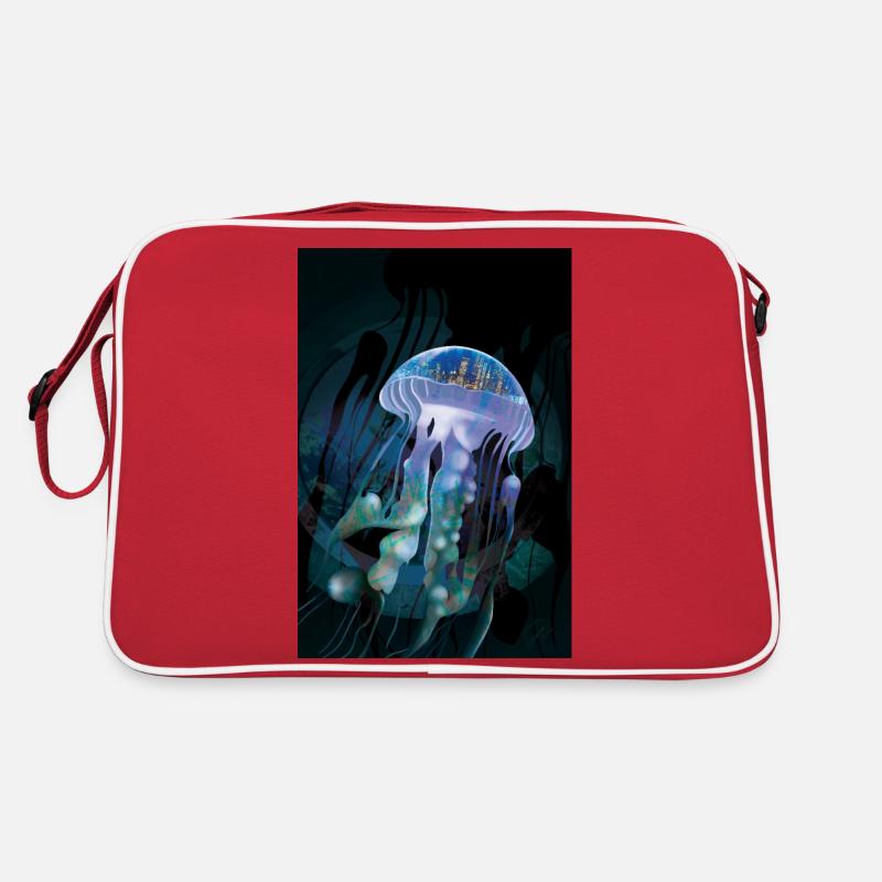 Das Floß - Retro Tasche - Rot/Weiß