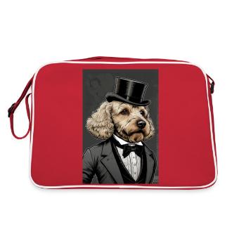 Aristocrat Poodle Bow Tie Costume - Retro Bag - red/white - Back