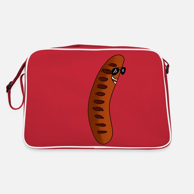 Bratwurst with sunglasses Retro Bag