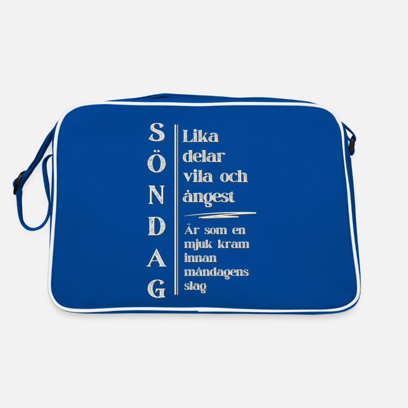 Sonntag – Ruhe mit einem Hauch von Angst Retro Tasche