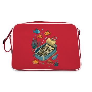 K O N S E R V A T I E F - Retro Tasche - Rot/Weiß - Hinten