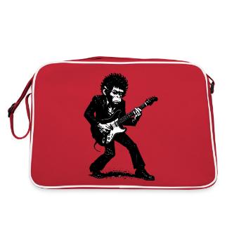 E-Guitar | The Monkey Dance - Retro Tasche - Rot/Weiß - Hinten