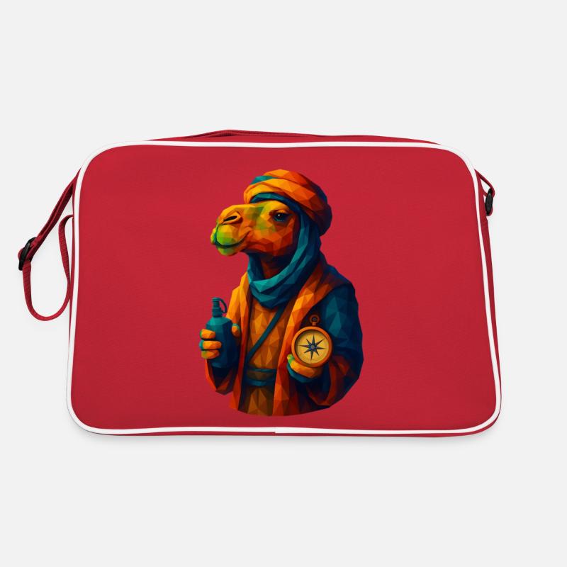WPAP Style Animals - Camel Caravan Guide Retro Bag