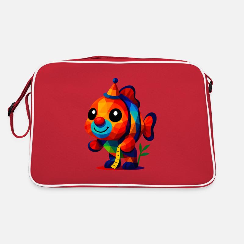 WPAP Polygon Kawaii Style Animaux Bébé Clownfish Sac Retro
