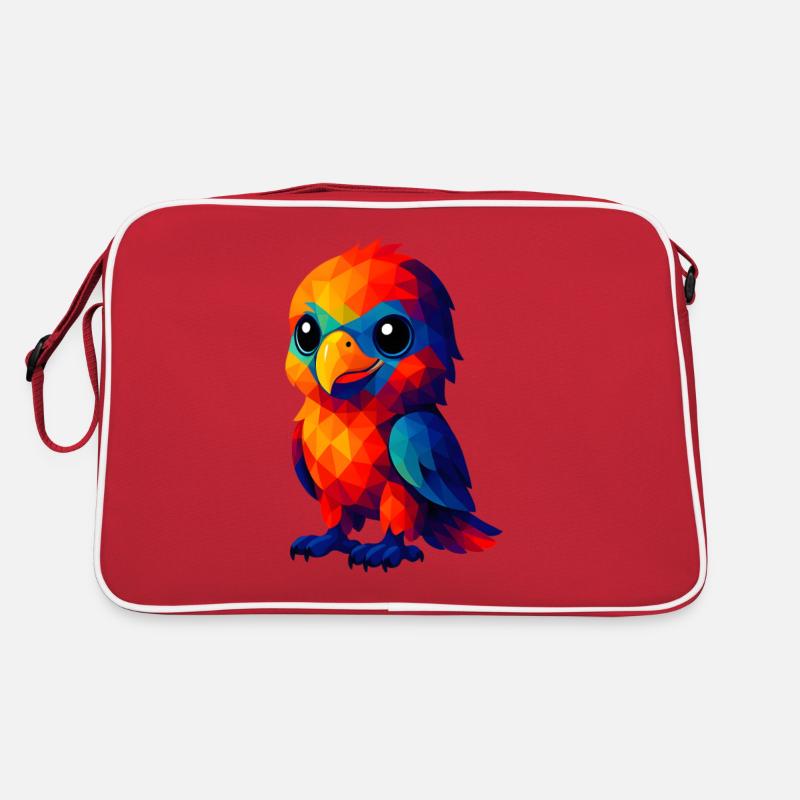 WPAP Polygone Kawaii Style Animaux Bébé Aigle Sac Retro