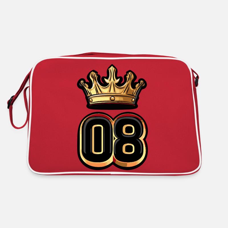 8 Zahl Krone Retro Tasche