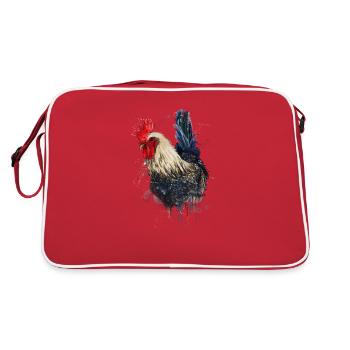 Poulet dessiné à la main - Sac Retro - rouge/blanc - Dos
