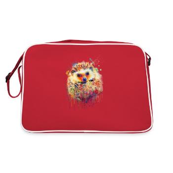 Hérissons dessinés à la main - Sac Retro - rouge/blanc - Dos