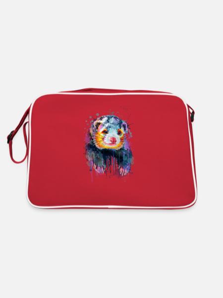 Furets dessinés à la main - Sac Retro - rouge/blanc - Dos