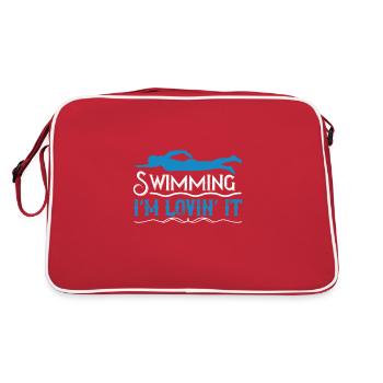 Nager j’adore nager - Sac Retro - rouge/blanc - Dos