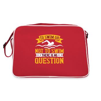 Nager ou ne pas nager, c’est - Sac Retro - rouge/blanc - Dos