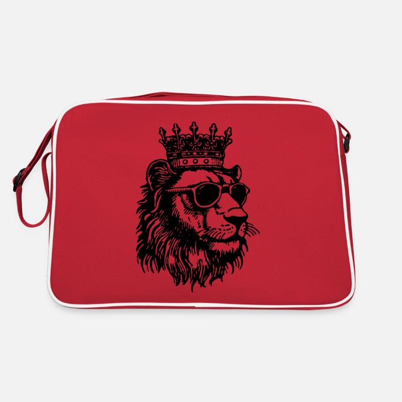 Löwe Löwenkopf Retro Tasche