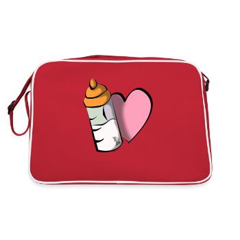 biberon 1 by DK - Sac Retro - rouge/blanc - Dos