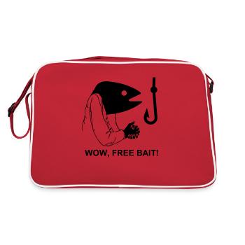wow, free bait - Retro Bag - red/white - Back