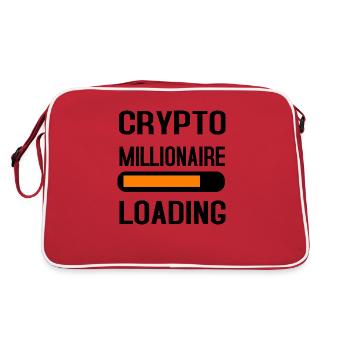 Bitcoin Trading Crypto Aktien - Retro Tasche - Rot/Weiß - Hinten