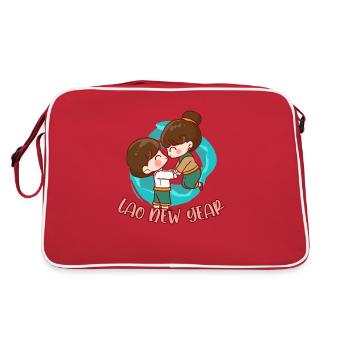 Laos Laotian Laotian New Year I Gift - Retro Bag - red/white - Back