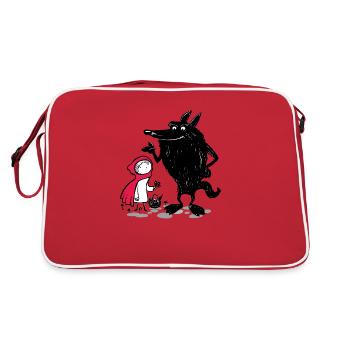 Rotkäppchen - Retro Tasche - Rot/Weiß - Hinten
