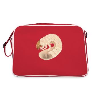 Grub of the Popillia japonica - Retro Bag - red/white - Back