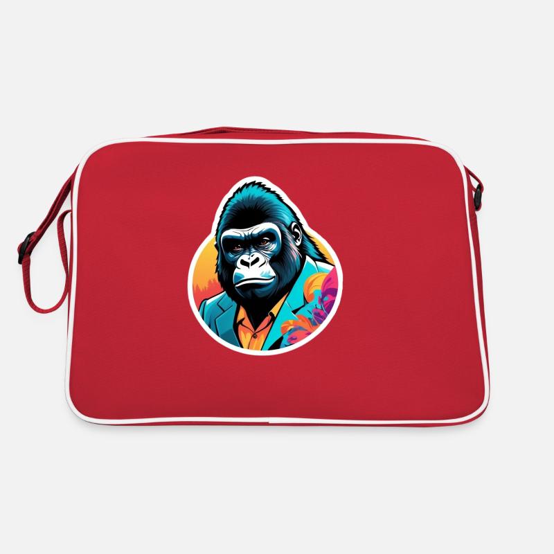 Gorilla im Anzug Retro Tasche
