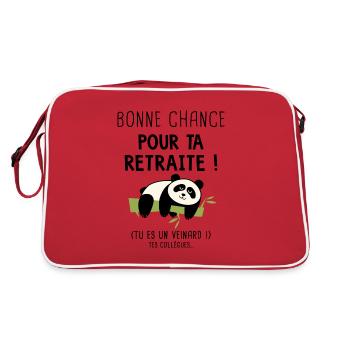 Retraite départ retraite cadeau retraité veinard - Sac Retro - rouge/blanc - Dos